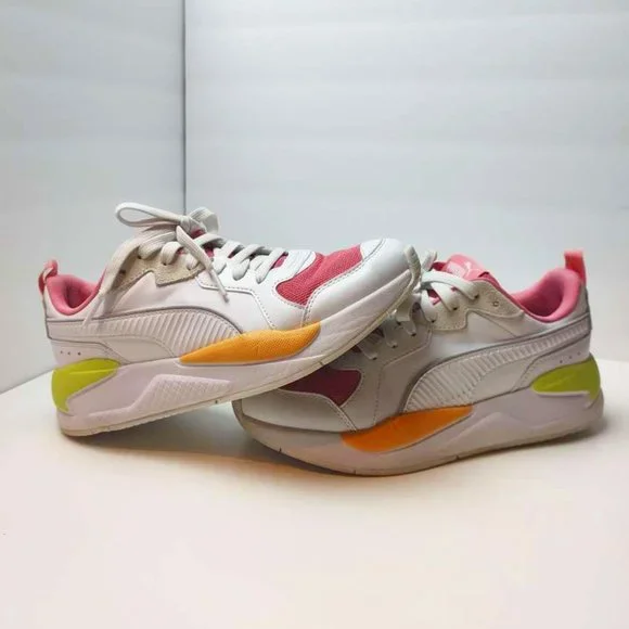PUMA X-Ray Game Womens Size 8.5 White Bubblegum Sneakers Shoes 374242 03 - Picture 1 of 8